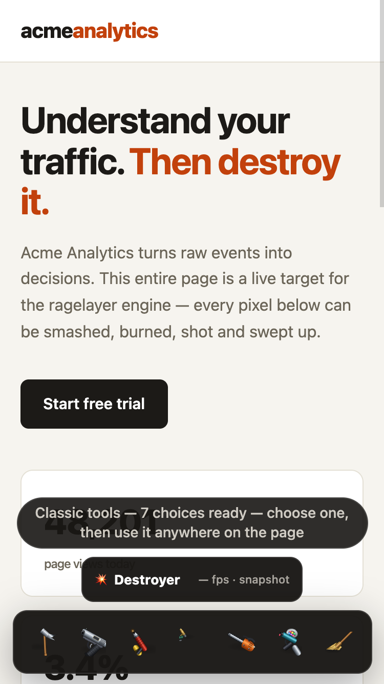 The focused Classic toolbar on a phone viewport